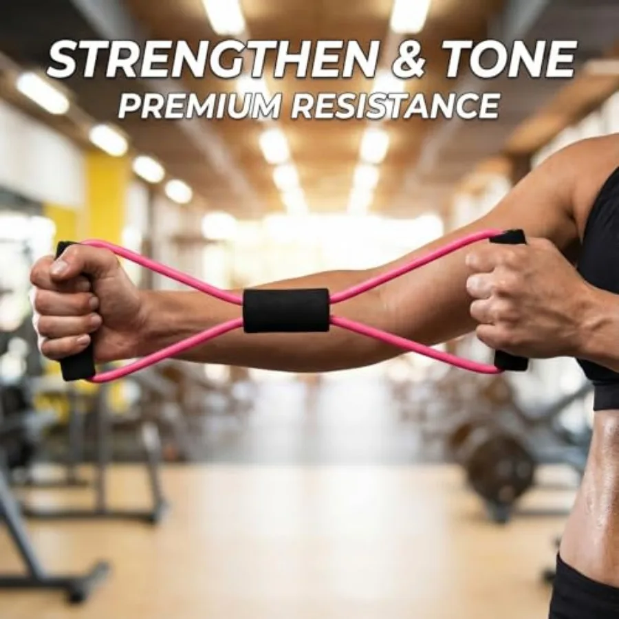 Figure-8 Resistance Bands 4-Pack – Upper Body Exercise Band Set - alternate view