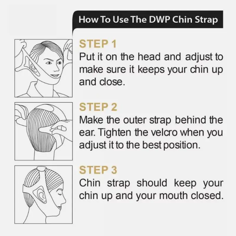Anti-Snoring Chin Strap – Adjustable Jaw Support for Mouth Snorers - size and dimensions