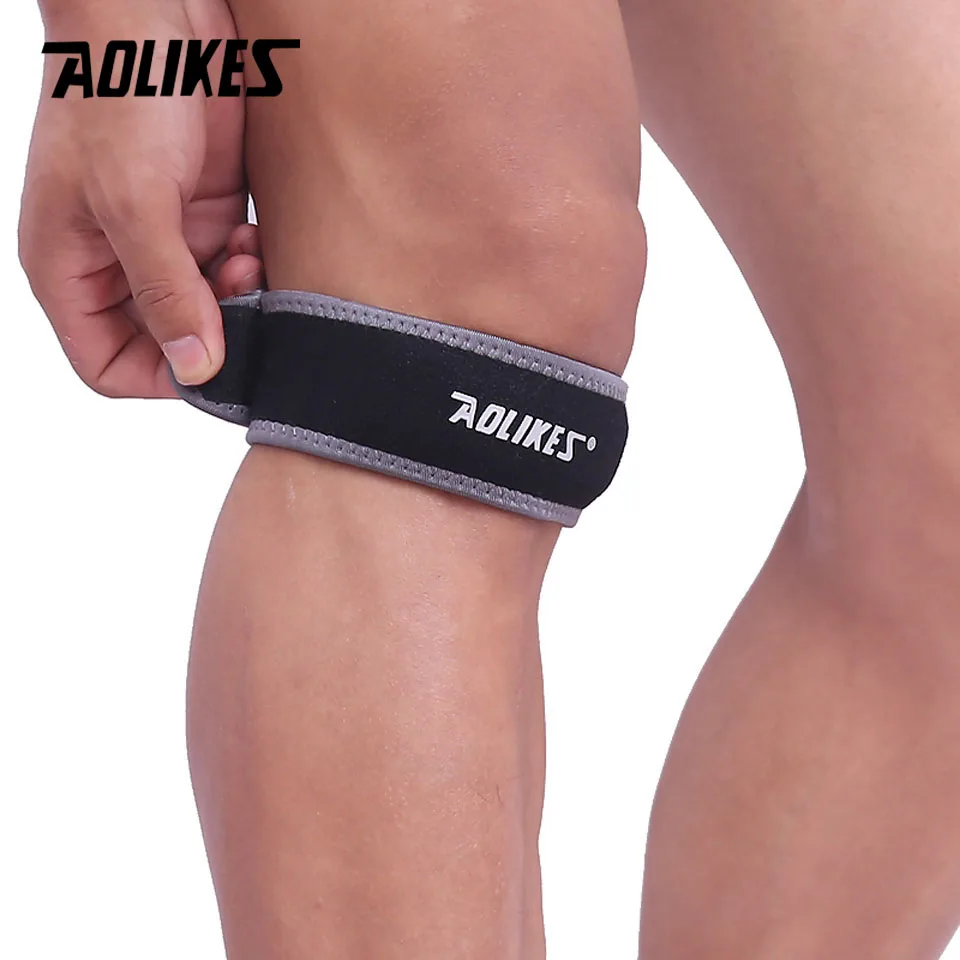 AOLIKES 1PCS Adjustable Knee Patella Cushioning Neoprene Band Support Sports Running - packaging