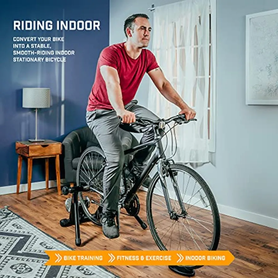 Fluid Bike Trainer Stand – Progressive Resistance Indoor Turbo Trainer, Foldable - close-up detail