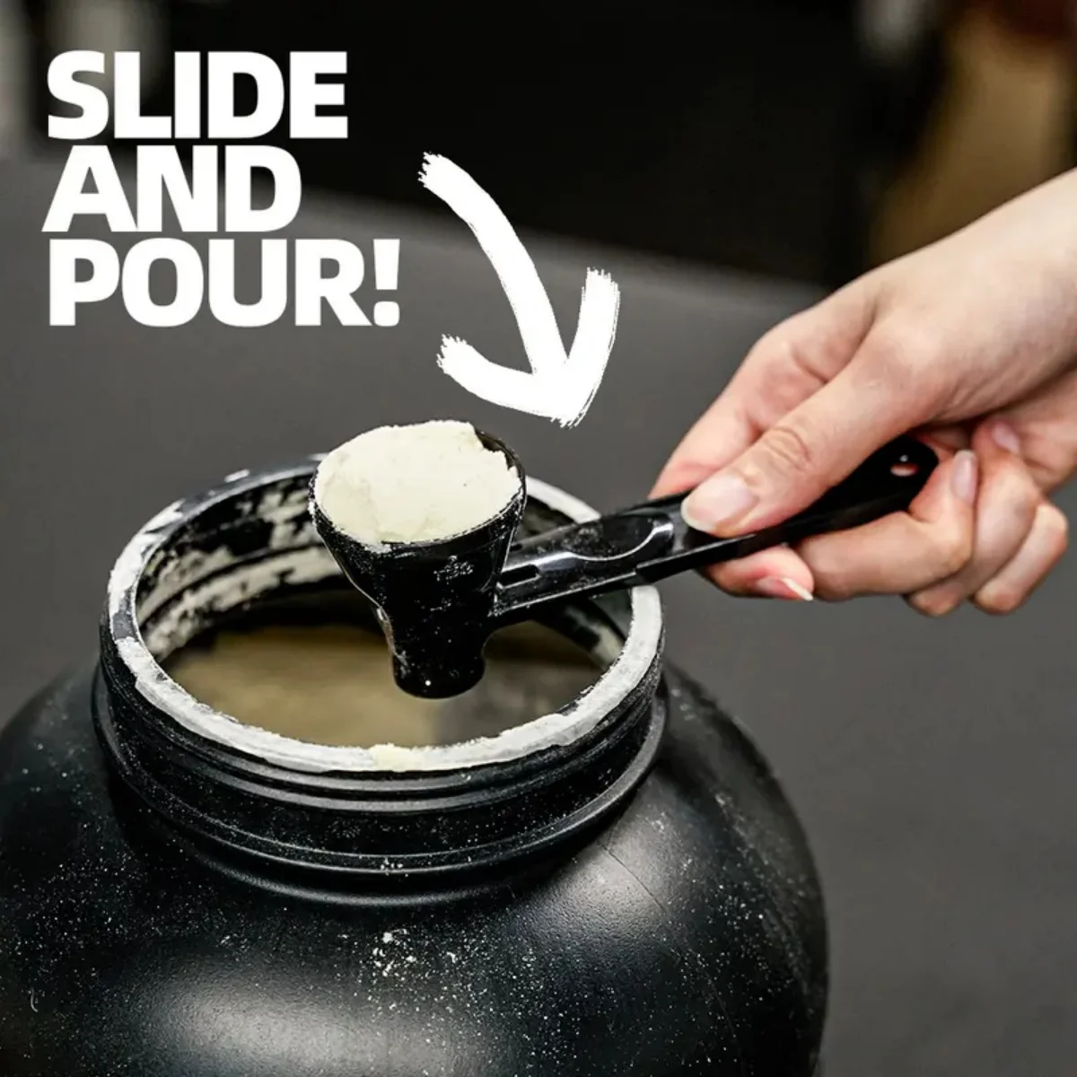 Protein Powder Funnel & Scoop 2-in-1 – Portable Supplement Container - alternate view