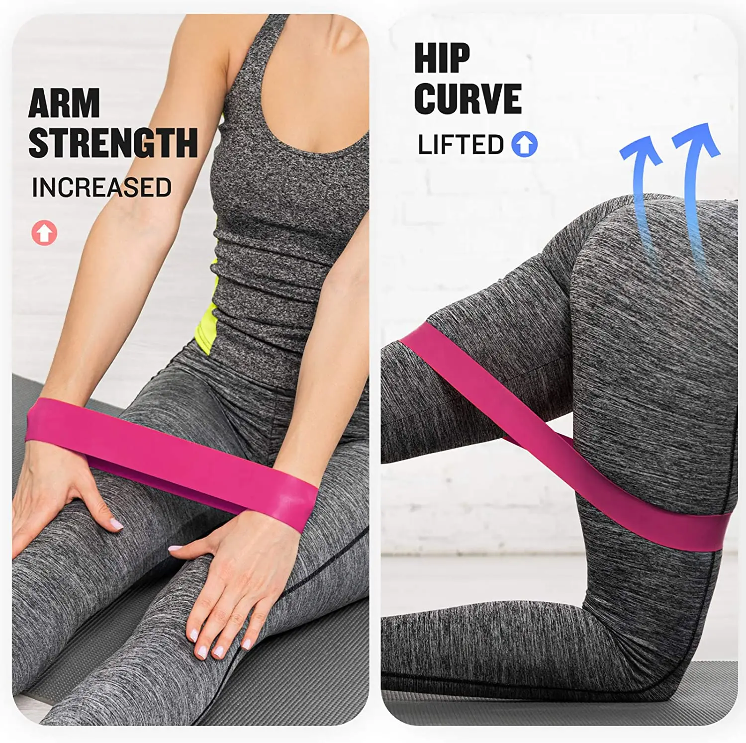 Resistance Loop Band Set – Glute, Hip & Leg Training Bands, 5 Levels - color options
