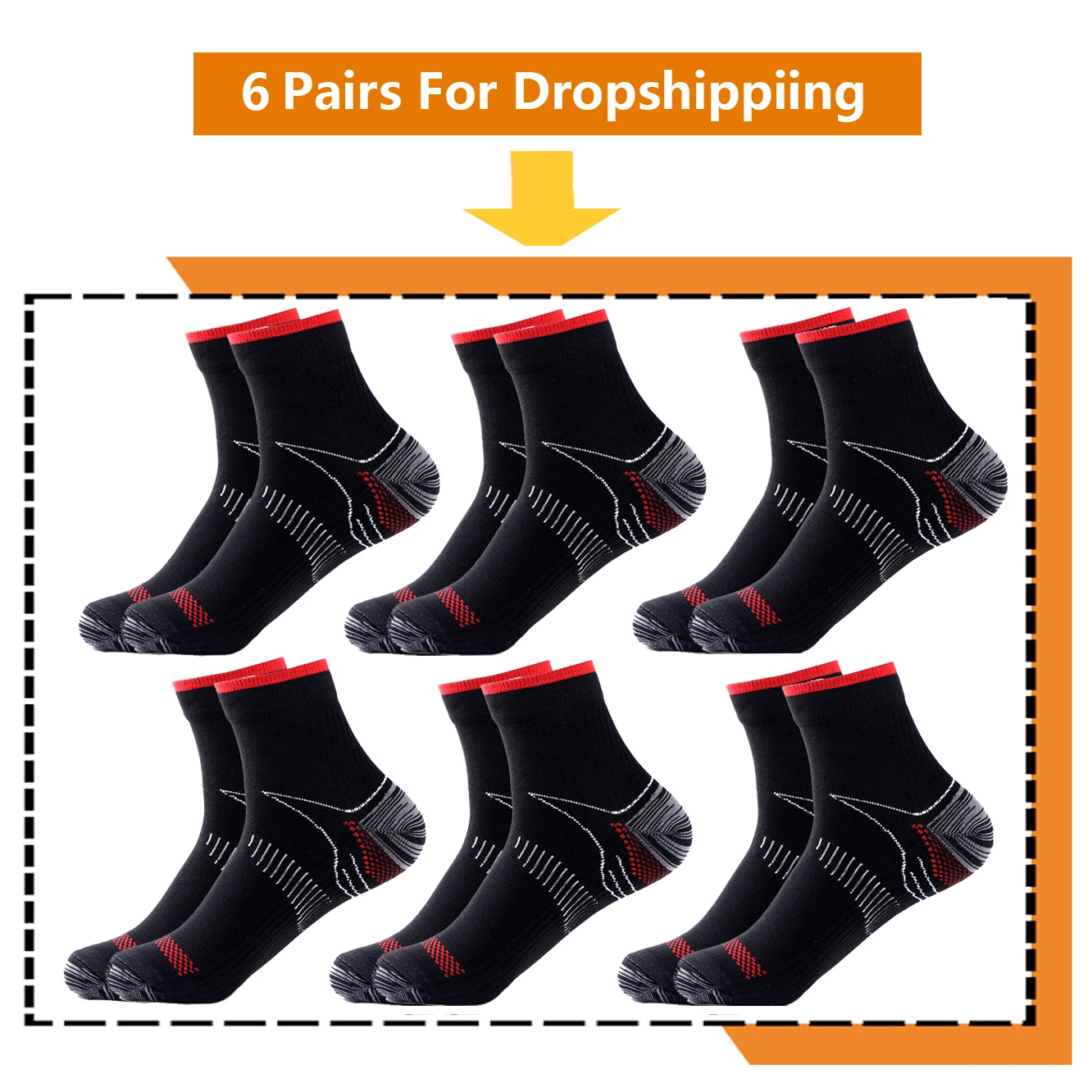 20-30 mmHg Compression Socks – 3 Pairs, Graduated Athletic & Nursing - view 12