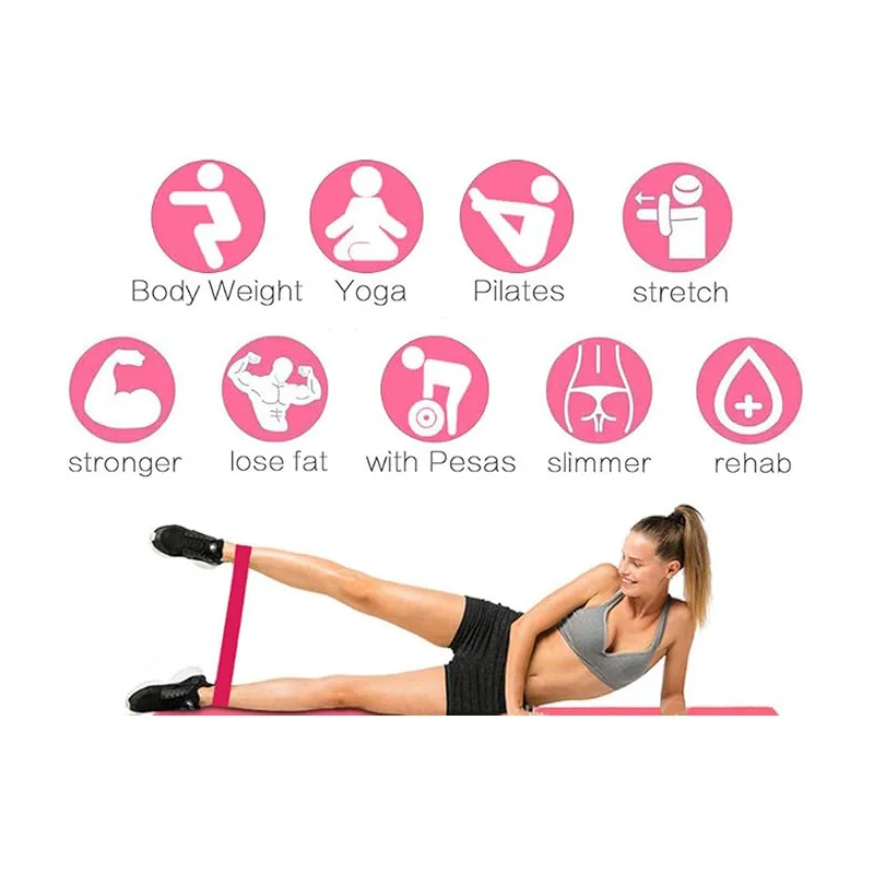 Yoga Resistance Band TPE Material Soft High Elasticity for Glute Squats - alternate view