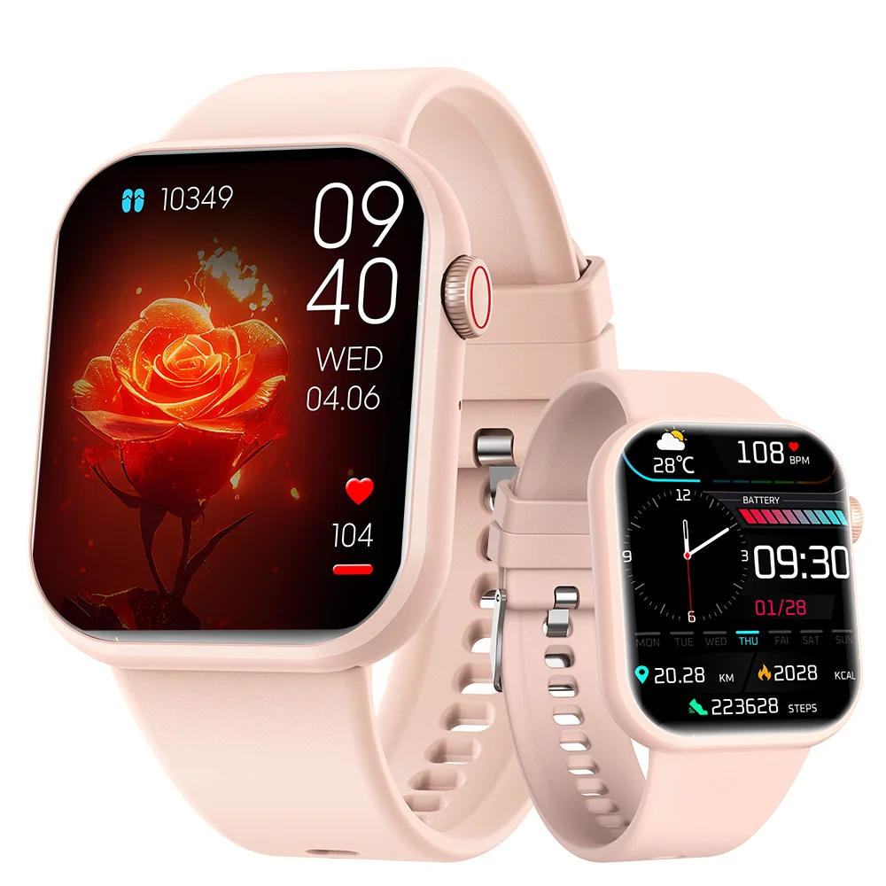 Women’s Square Smart Watch – Heart Rate & Sleep Fitness Tracker
