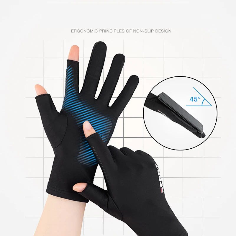 Ice Silk Halffinger Cycling Gloves for Men Women Outdoor Sports Fitness - size and dimensions