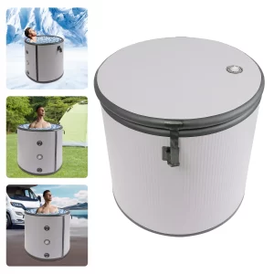 Inflatable Ice Bath Tub 380L – Portable Cold Plunge with Insulated Cover
