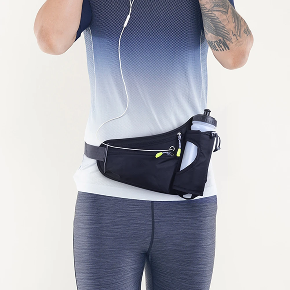 Running Waist Bag with Water Bottle Holder – Hydration Belt for Phone & Keys - alternate view