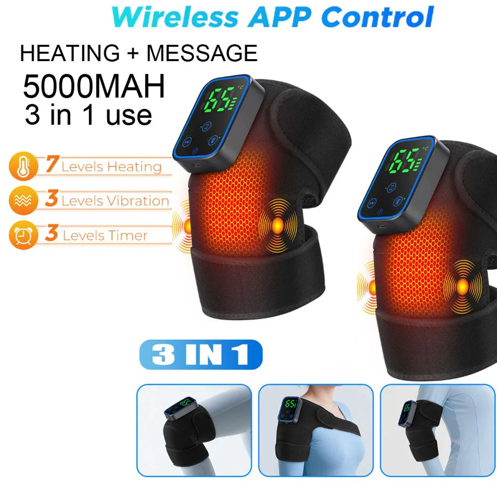Electric Heated Knee Massager – Vibration & Heat Therapy Knee Pad - view 18