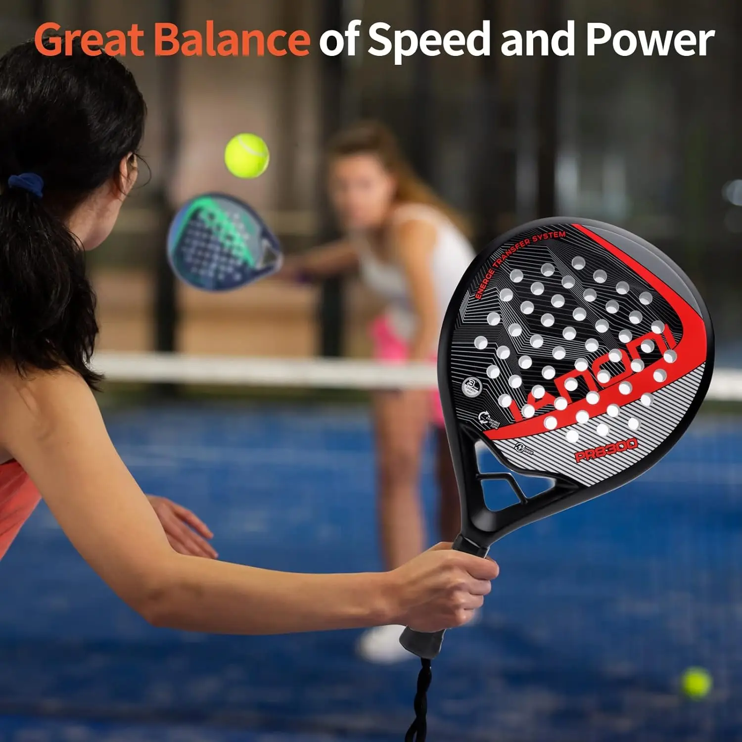 Carbon Fibre Padel Racket – Lightweight Padel Racquet - alternate view