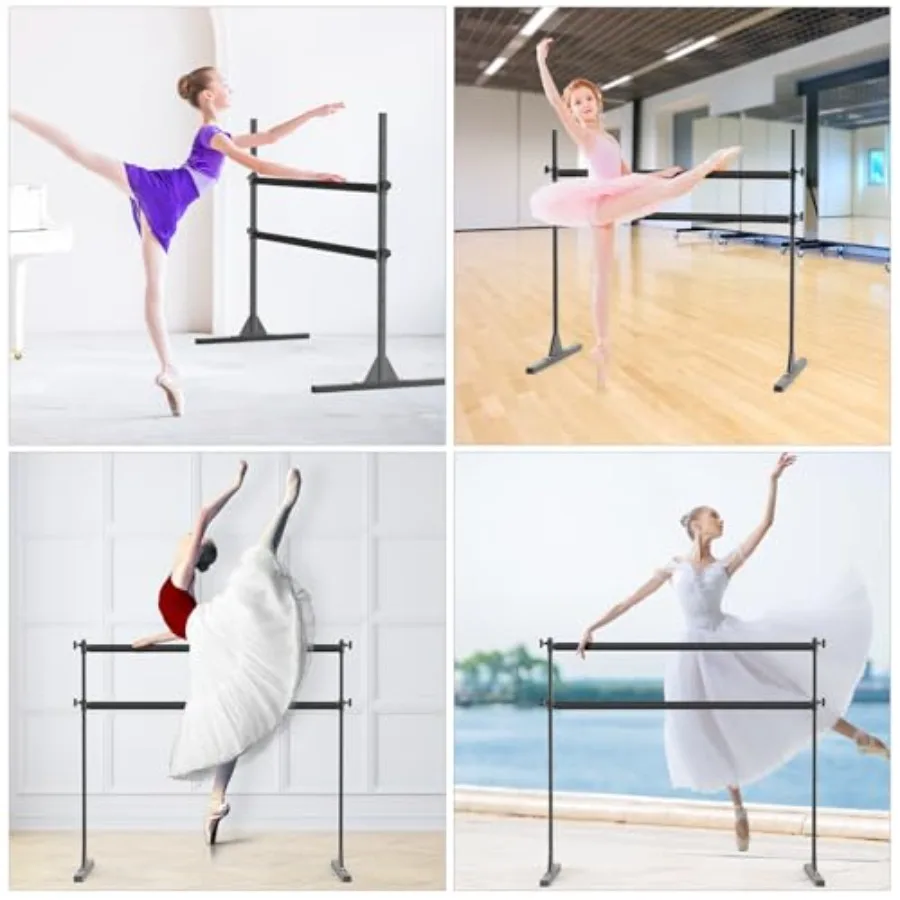 Height-Adjustable Ballet Barre – Freestanding Steel Home Studio Barre - close-up detail