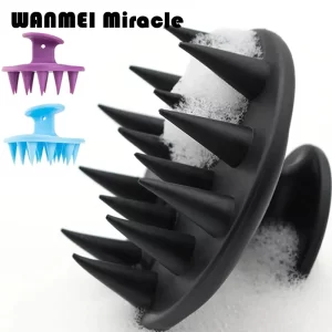 Silicone Scalp Massager Brush – Shampoo & Exfoliating Scrubber