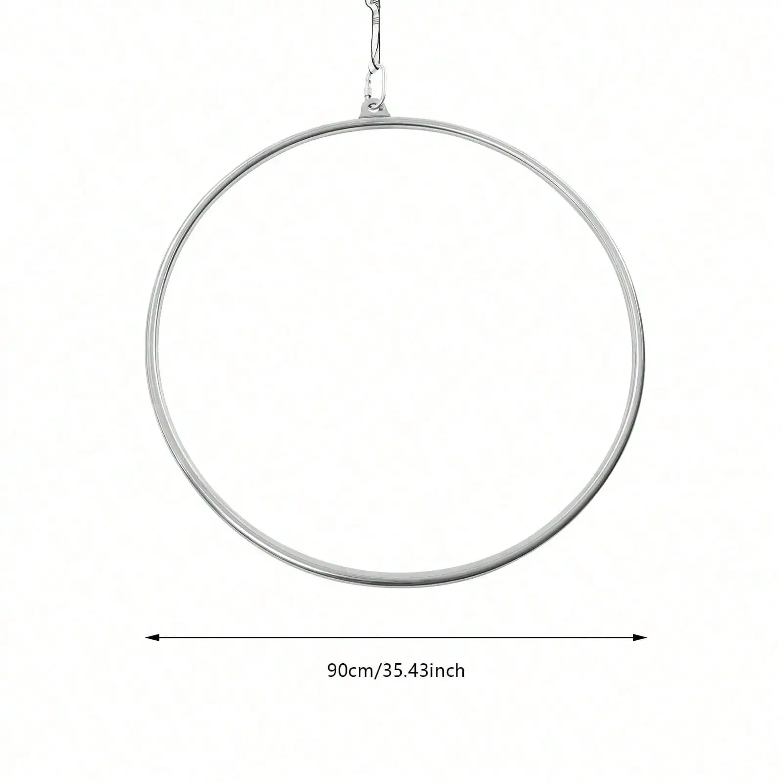 Aerial Lyra Hoop 90cm – Stainless Steel Aerial Ring for Dance, Yoga & Circus Training - close-up detail