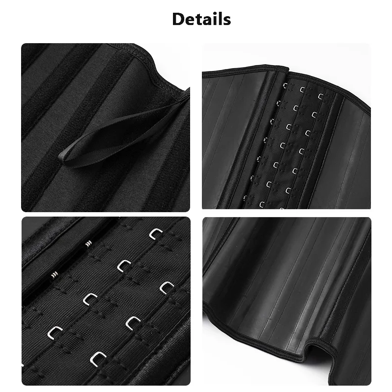 25 Steel Bone Latex Waist Trainer Corset – Firm Control Shapewear for Women - color options