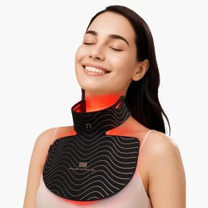 Red Light Therapy Neck & Décolleté Mask – 850nm Near-Infrared, 3 Light Modes
