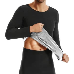 Men’s Sauna Sweat Shirt – Long-Sleeve Body Shaper Workout Top