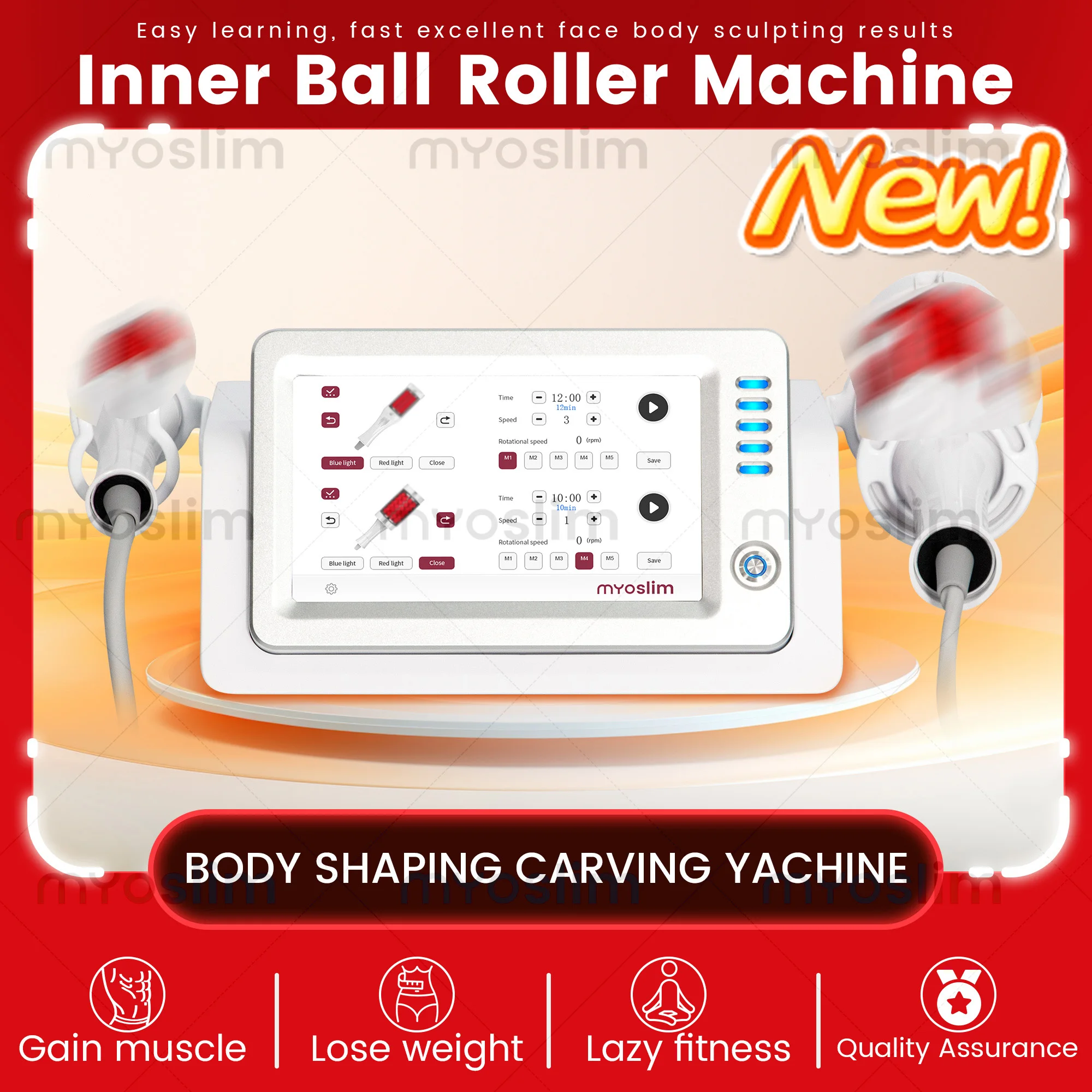 Professional 360° Roller Body Massage Machine – Deep Tissue & Circulation - color options