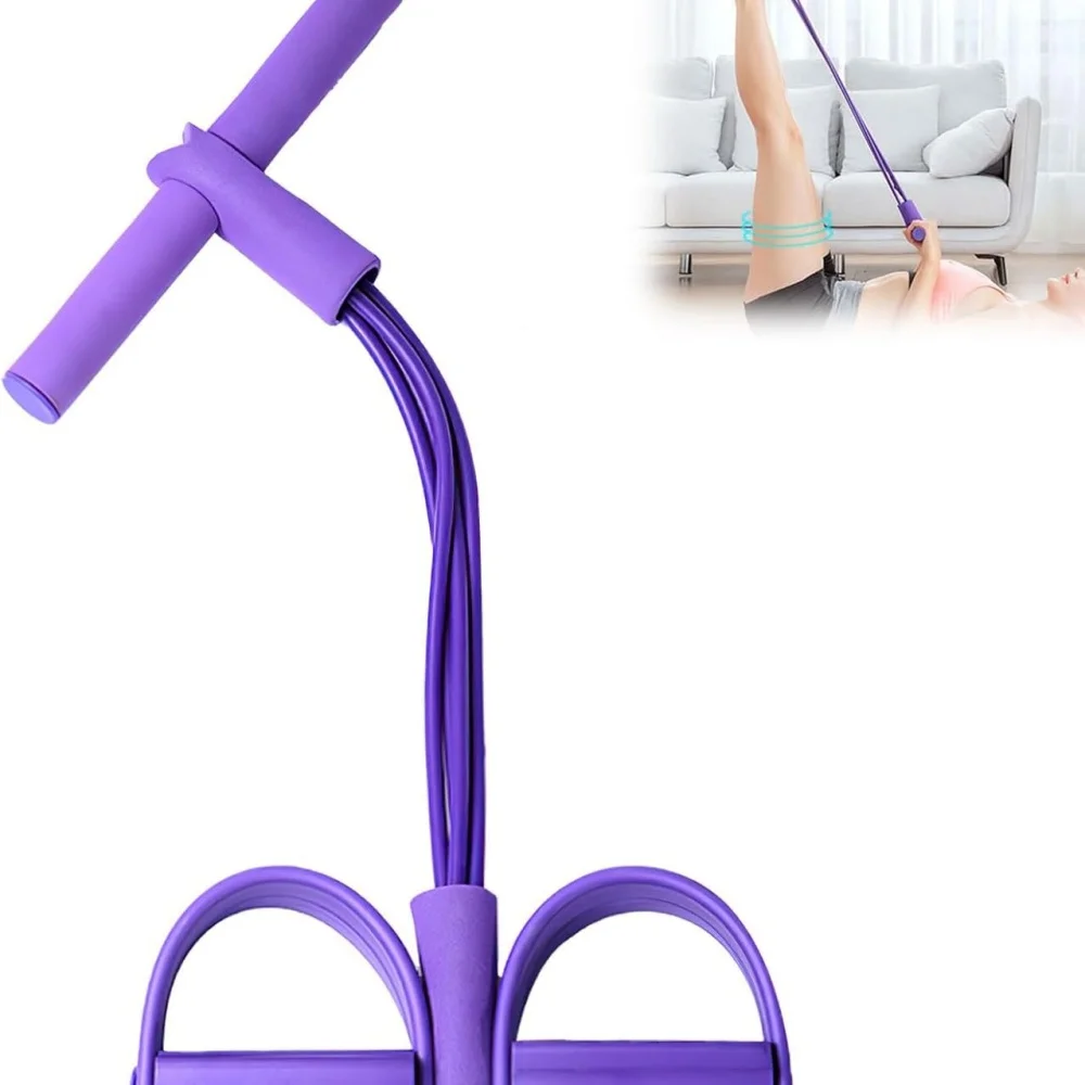 21-Piece Resistance Band Set with Foot Pedal & Ankle Straps – Home Gym Kit - close-up detail