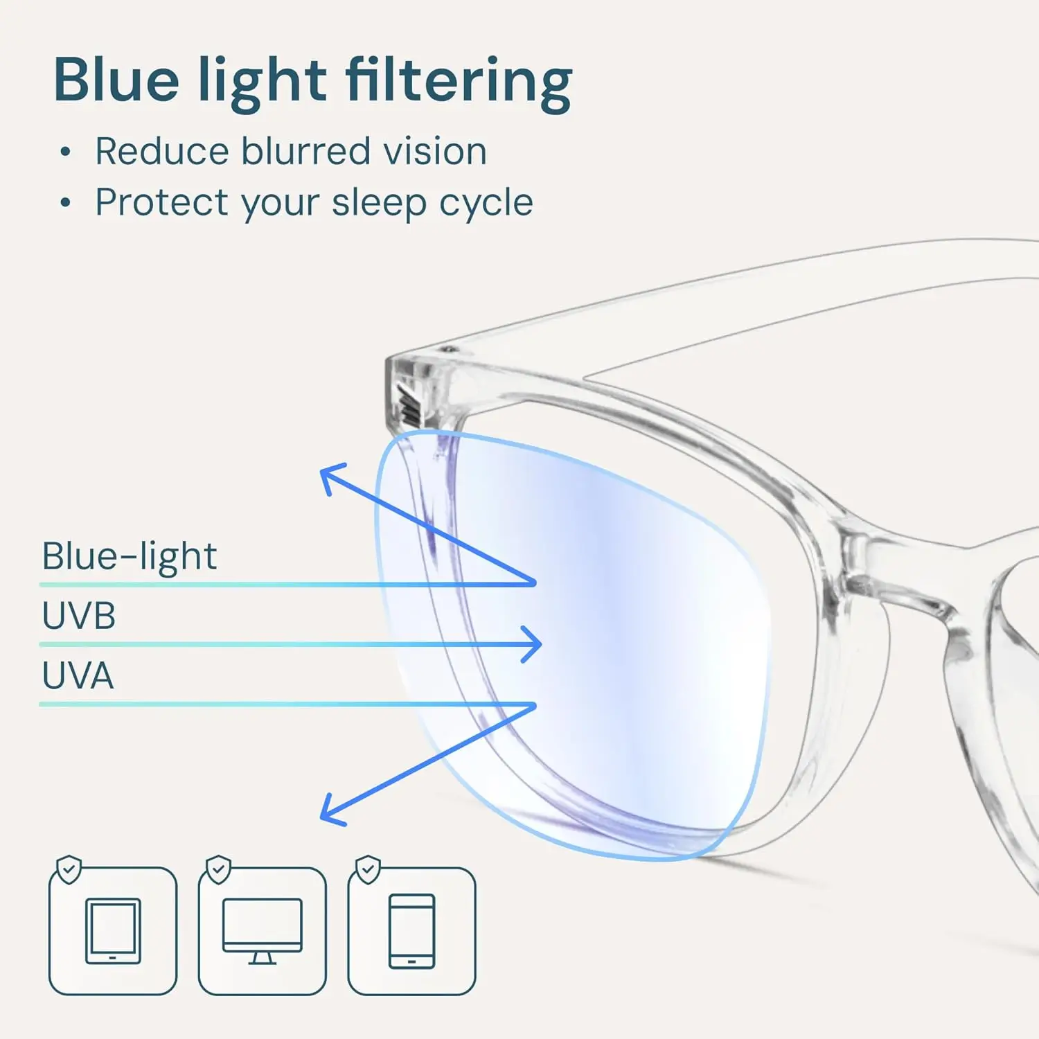 Clear Blue Light Glasses – Anti-UV, Scratch-Resistant Computer Eyewear - in use