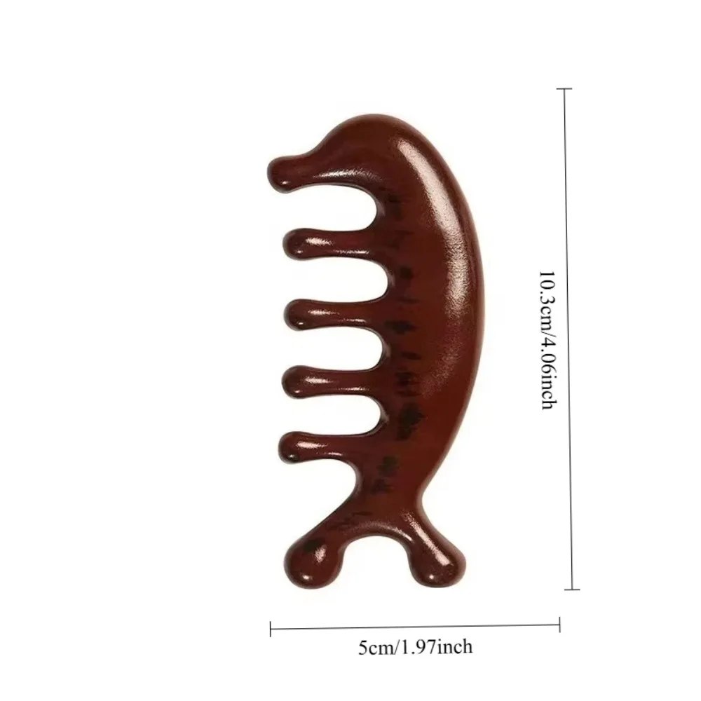 Wide Tooth Gua Sha Massage Comb Facial Massager for Head Face - size and dimensions