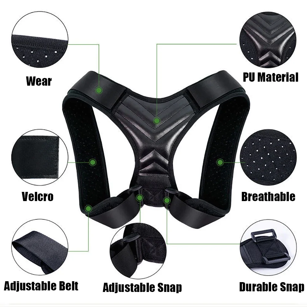 Adjustable Posture Corrector – Neck, Shoulder & Back Support Brace - in use