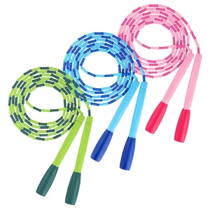 Adjustable Beaded Jump Rope 2.8m – Anti-Tangle TPU for Rhythm Training