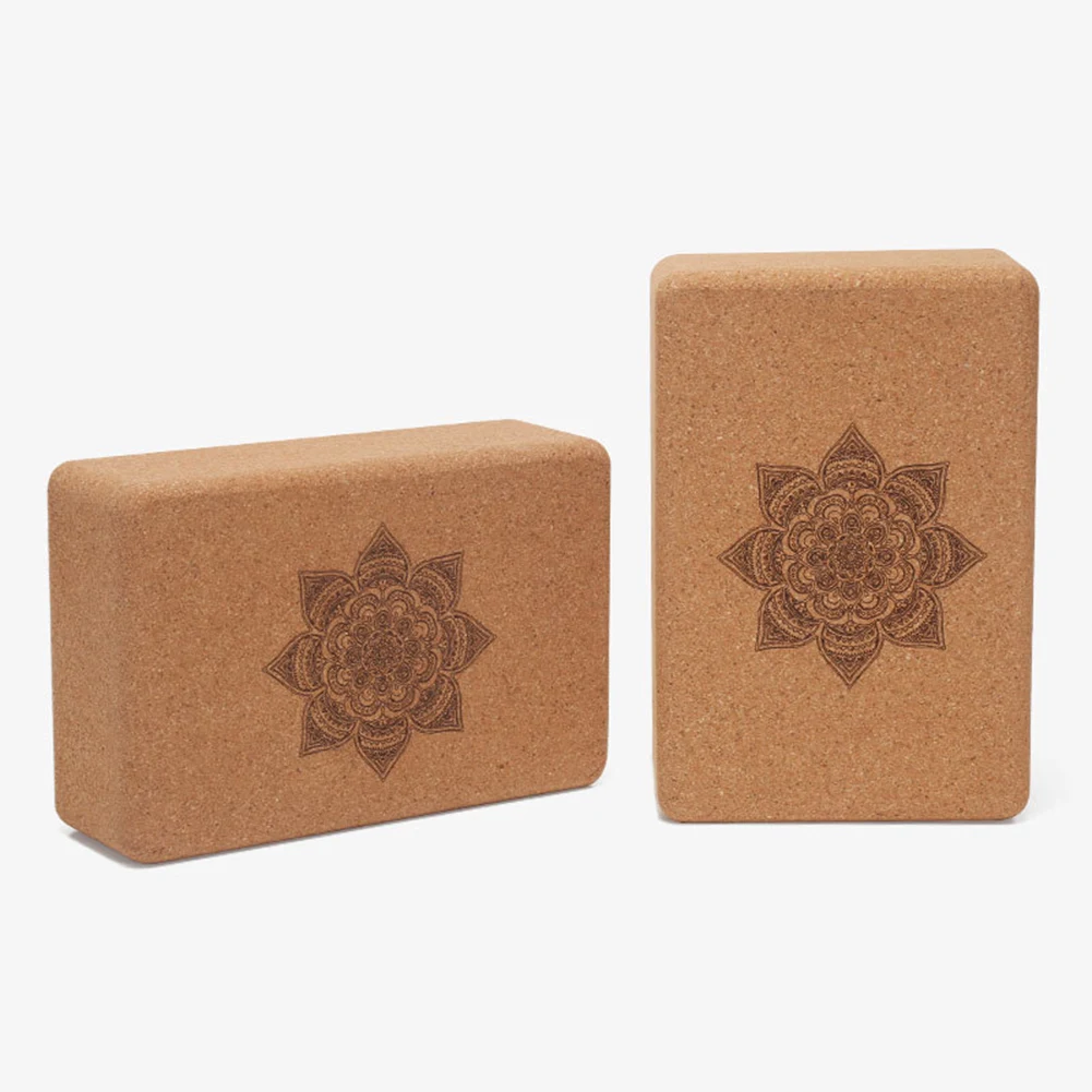 Cork Yoga Block 9x6x3" – Natural Non-Slip Brick for Stretching & Support - size and dimensions