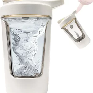 Electric Protein Shaker Bottle 15oz – USB Rechargeable Vortex Mixer, BPA-Free Tritan