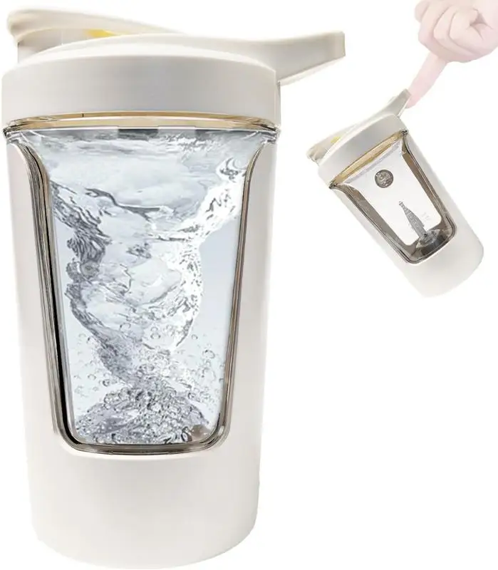 Electric Protein Shaker Bottle 15oz – USB Rechargeable Vortex Mixer, BPA-Free Tritan