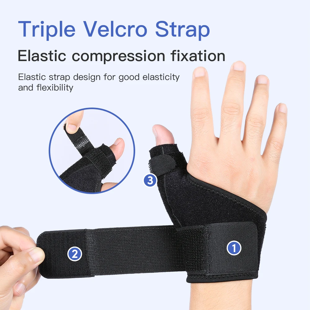Wrist & Thumb Support Brace – Flexible Splint for De Quervain's & Sprains - in use