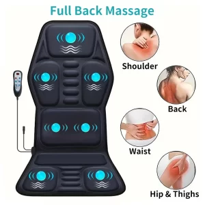Electric Full-Body Back Massage Chair Cushion – Heated Vibration Massage Pad