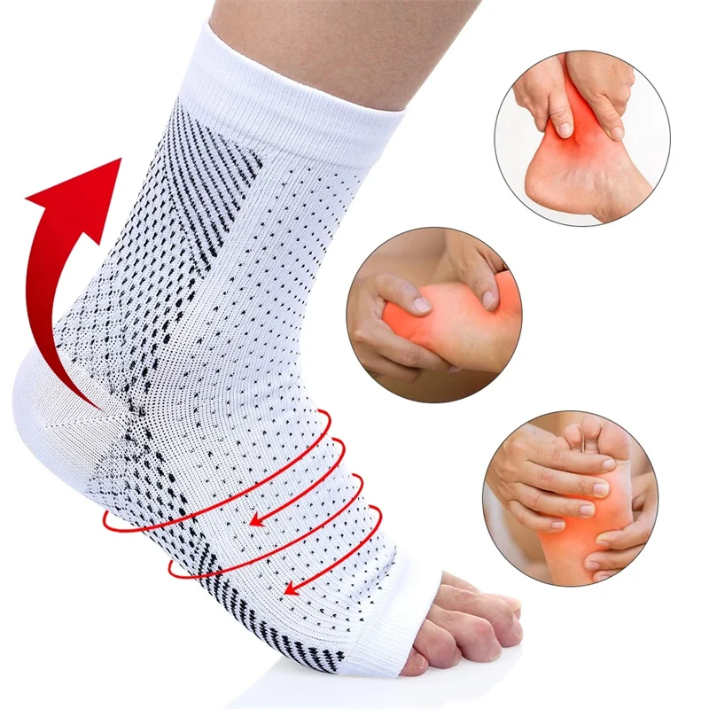 Foot Compression Sleeves – Graduated Circulation Socks for Swelling & Fatigue - close-up detail