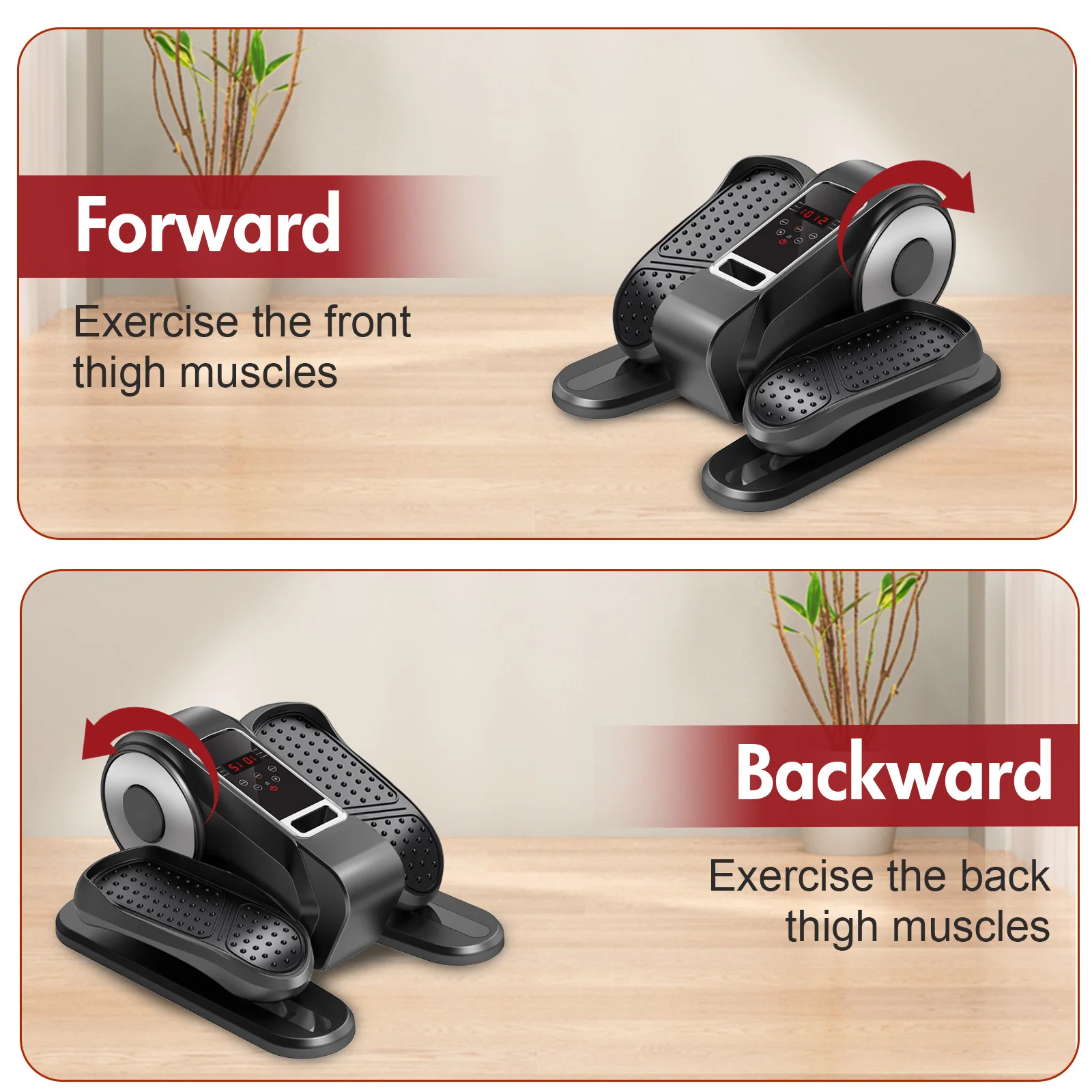 Under Desk Elliptical – Quiet Motorised Seated Pedal Exerciser with LCD - in use