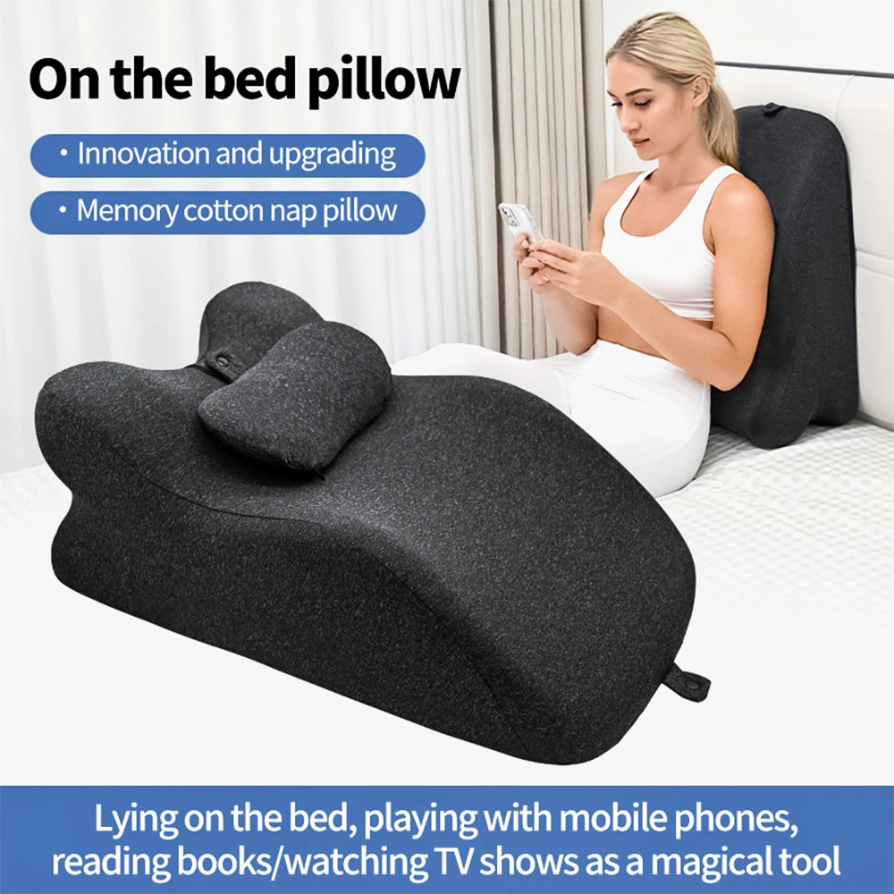 Memory Foam Wedge Pillow 60x36x21cm – Acid Reflux, Back Pain & Post-Surgery - close-up detail