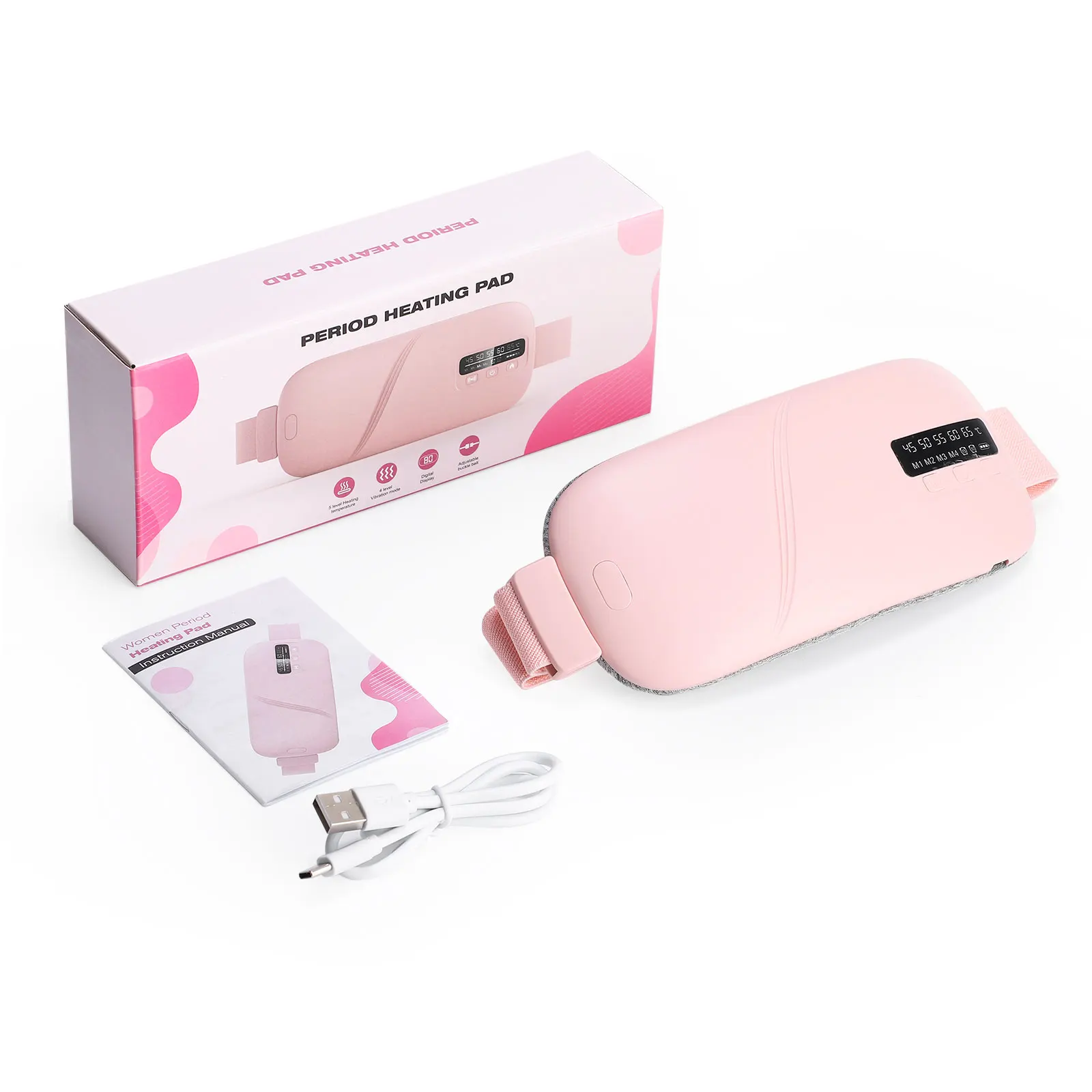 5-Mode Heated Vibration Waist Massager – Lumbar Support Belt - packaging