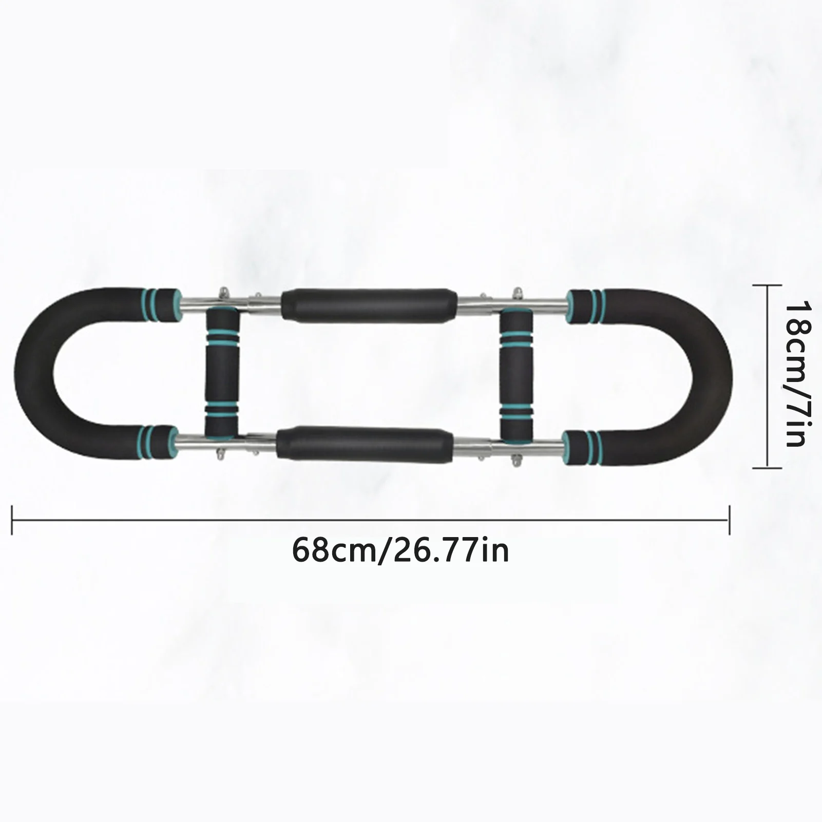 Adjustable Power Twister Bar & 40kg Hand Gripper – Steel Arm & Grip Trainer - size and dimensions