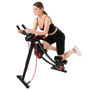 Ab Curling Machine – Adjustable Dual-Track Foldable Core Trainer for Home Gym