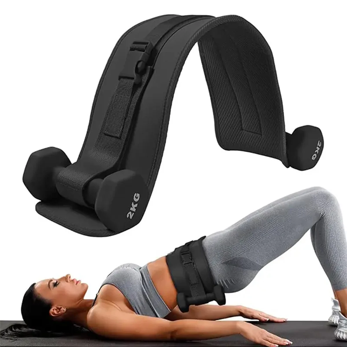Adjustable Weighted Waist Belt – Hip Shaping & Home Workout Belt - close-up detail