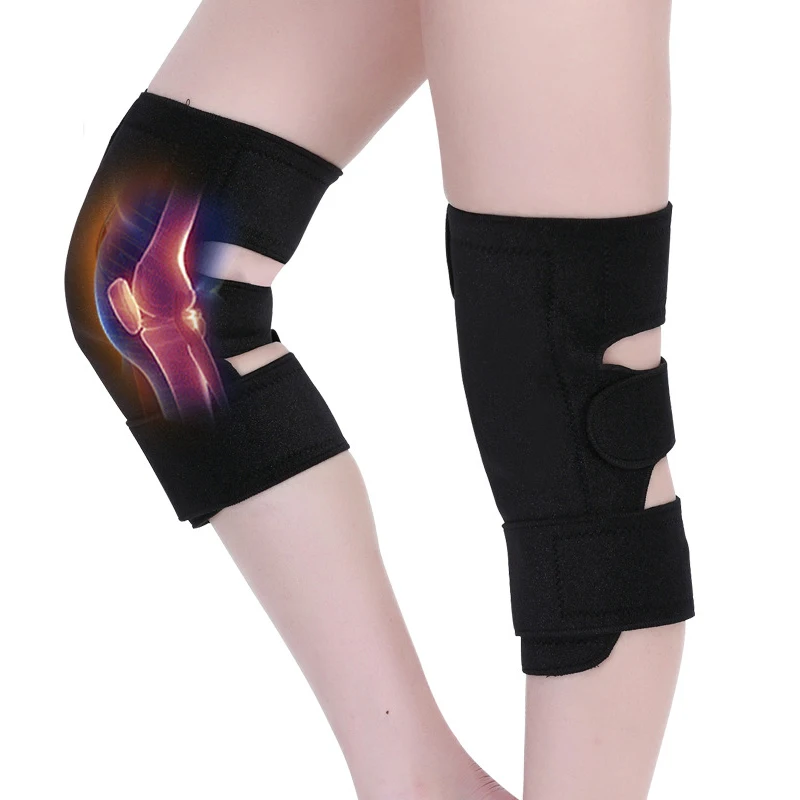 Tourmaline Magnetic Knee Brace Far Infrared Self Heating Pad Arthritis Pain - in use