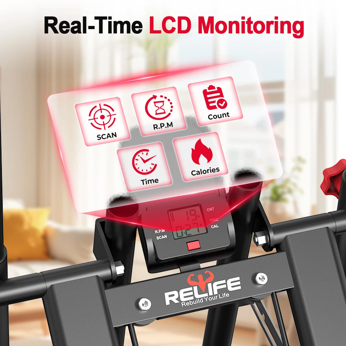Vertical Stair Stepper – Quiet Home Cardio Climber with LCD & 3 Resistance Levels - color options