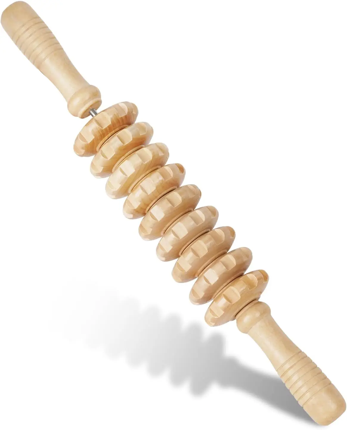 Wooden Fascia Massage Roller – Manual Trigger Point Muscle Roller