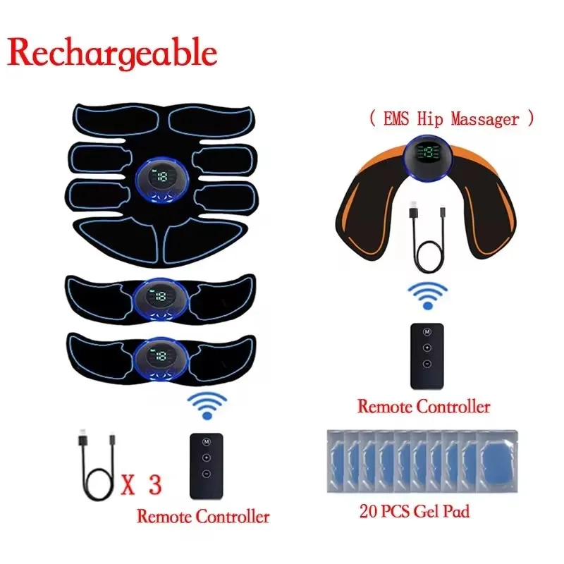 EMS Abdominal Muscle Stimulator – ABS & Arm Toning Trainer - close-up detail
