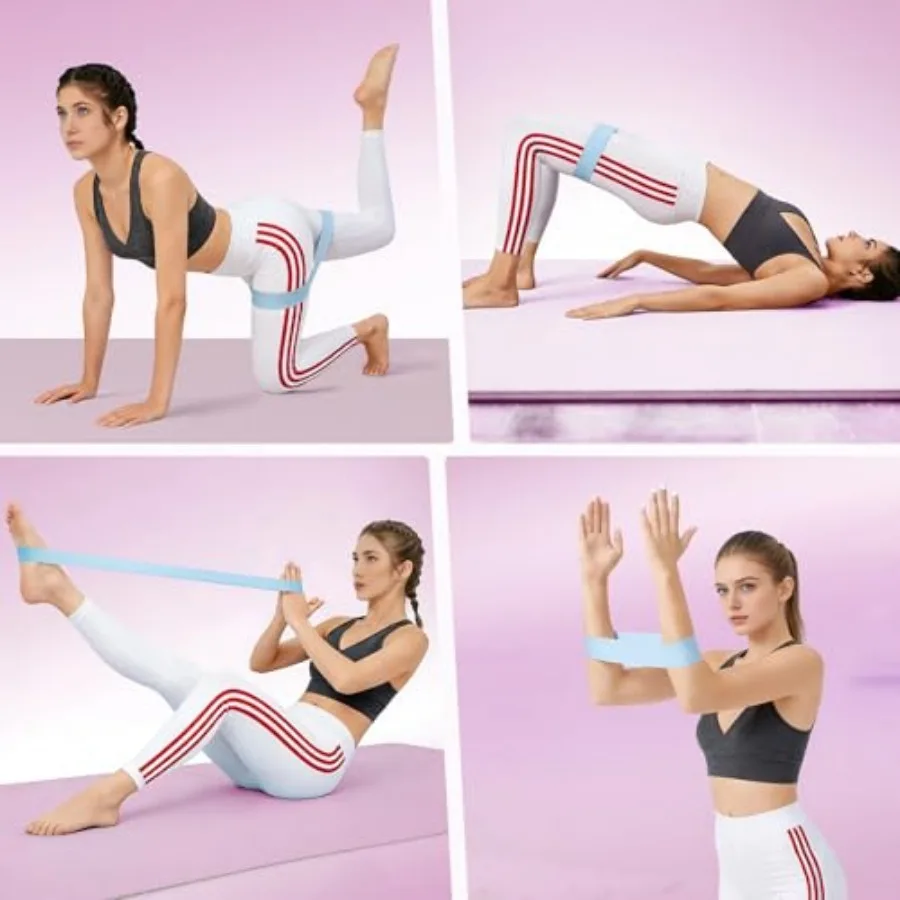 Elastic Loop Resistance Bands – 2, 3 & 4 Pack for Home Workouts - color options