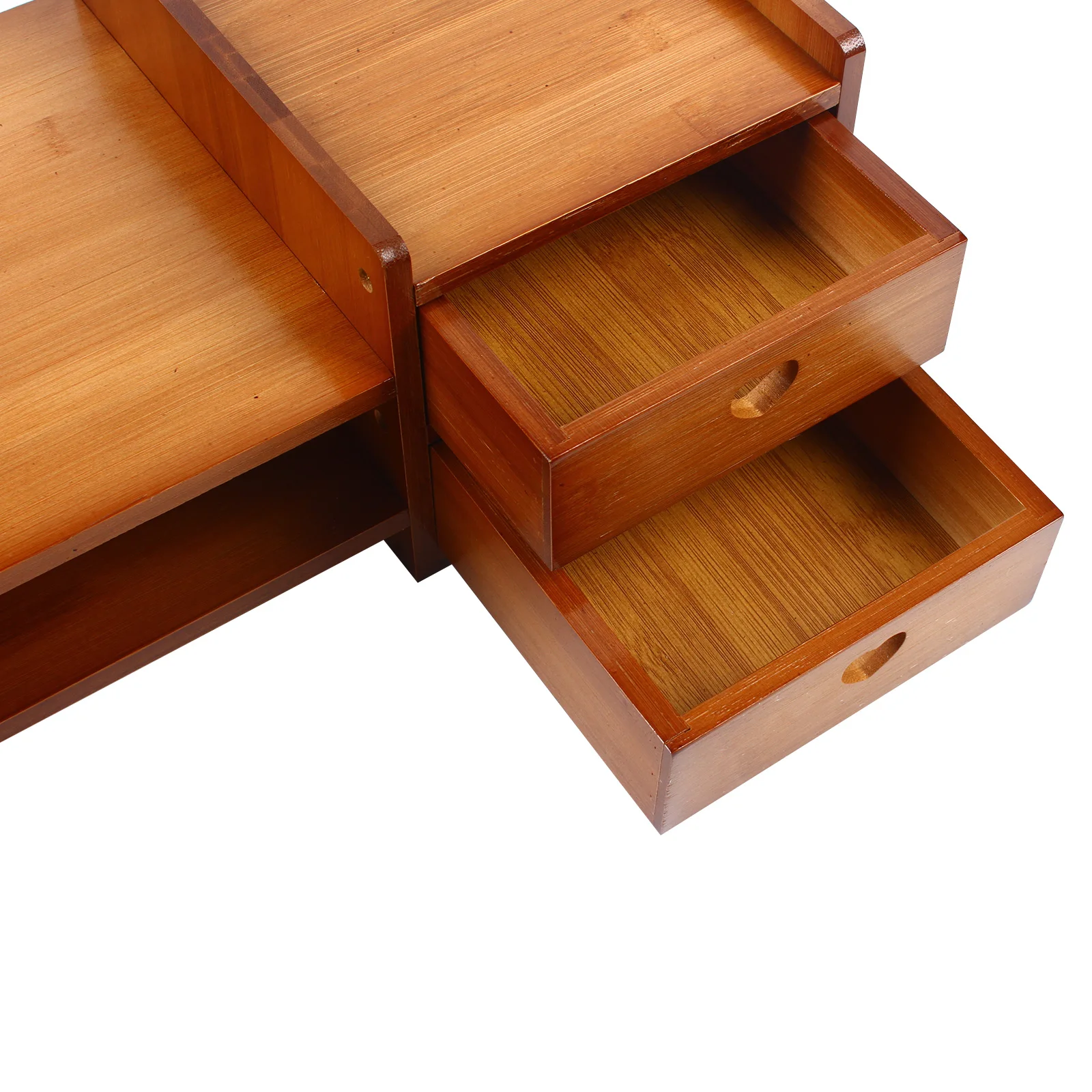 Bamboo Monitor Stand with Storage – Ergonomic Screen Riser - color options