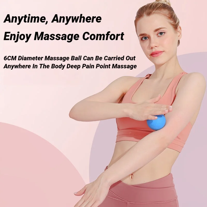 TPE 6CM Fascia Ball Deep Tissue Muscle Relaxation Exercise Sports Fitness - in use