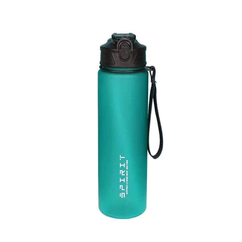 Motivational Water Bottle 750ml – Time Marker, Straw, Leak-Proof - side view
