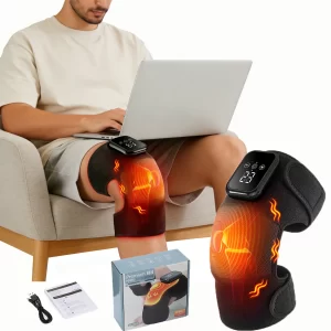 Heated Vibration Knee Massage Pad – Electric Knee Wrap with Heat