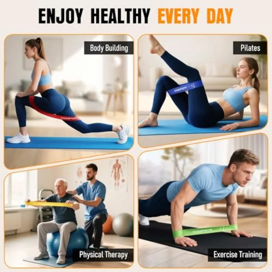 Resistance Bands for Working Out – Elastic Exercise Bands for Home Gym - color options