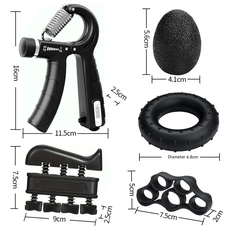 Heavy Duty Hand Gripper 5–60kg – Adjustable R-Shape Grip Trainer - color options