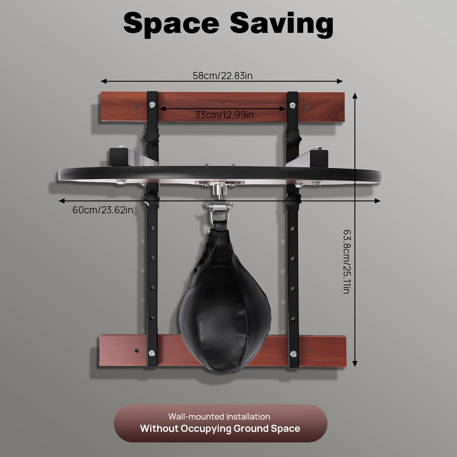 Professional Wall Mounted Speed Bag Platform Kit 360° Swivel Boxing Training - alternate view